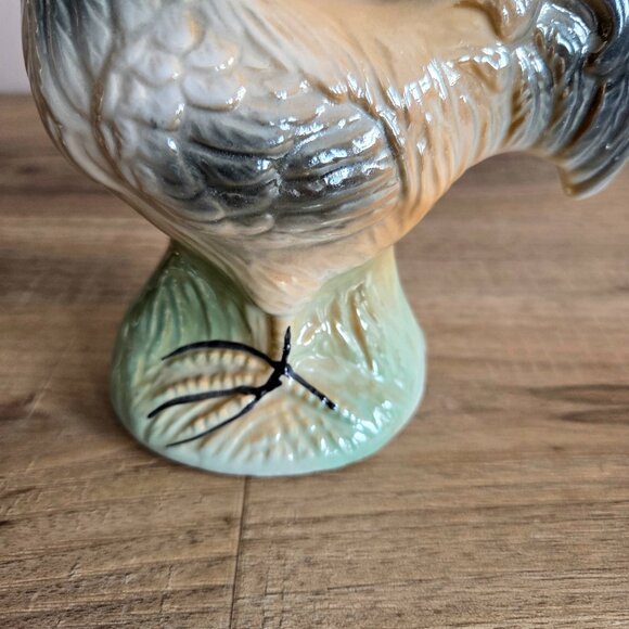 Vintage 1980s Iridescent Lusterware Rooster Ceramic Figurine Farmhouse Decor - Picture 3 of 6
